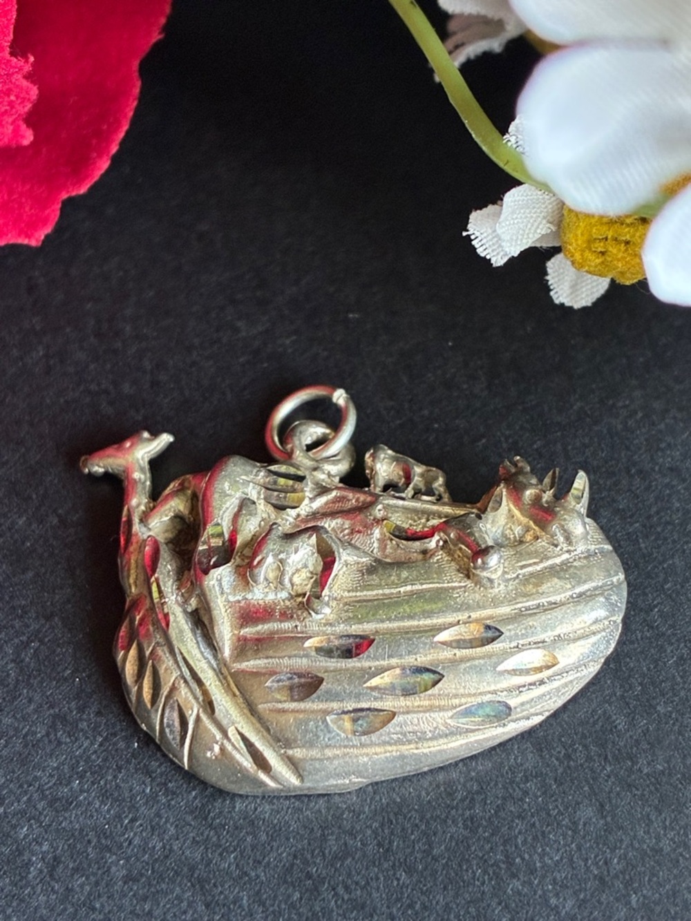 Noah's Ark Silver Charm Pendant,925 Silver Charm.